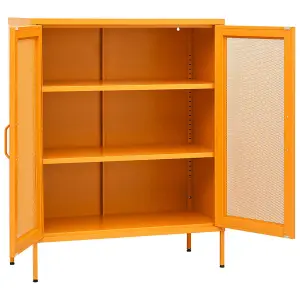 Berkfield Storage Cabinet Mustard Yellow 80x35x101.5 cm Steel