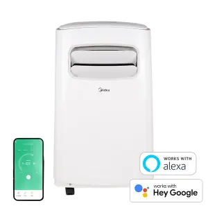 Midea Smart 12000 BTU Portable Air Conditioner - App & Smart Home Compatible, Timer, Window Kit Included