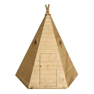 Shire 6x7 ft Wigwam Whitewood pine Playhouse - Assembly service included