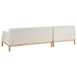 Right-Hand Corner Sofa SOSJO Light Beige Fabric Right Hand