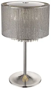 Luminosa Spring 4 Light Table Lamp Silver, Crystal Glass, G9