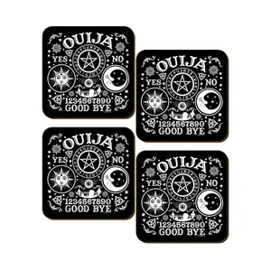 Grindstore Ouija Coaster Set (Pack of 4) Black/White (One Size)