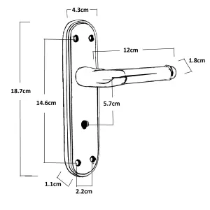 Two Tone Lever Latch Handle Brass and Satin