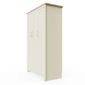 The Lisbon Cream 3 Door Wardrobe