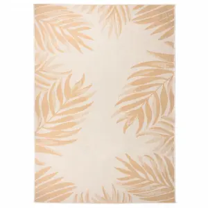 Berkfield Outdoor Flatweave Rug 140x200 cm Leaf Pattern