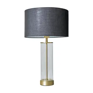 Glass Table Lamp Black