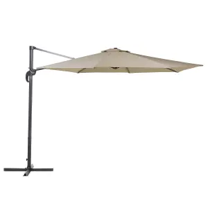 Cantilever Garden Parasol 3 m Sand Beige SAVONA