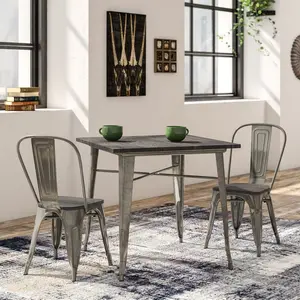 80.01 Cm Dining Table Metallic