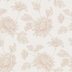 Laura Ashley Plaster Pink Stratton Smooth Wallpaper