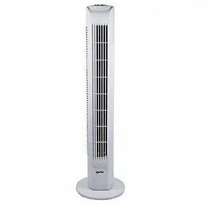 Igenix DF0035T Tower Fan, Oscillating, 7.5 Hour Timer, 29 Inch, White