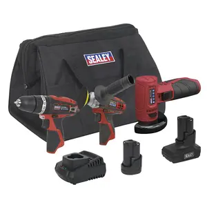 Sealey 3 x 12V SV12 Series Cordless Power Tool Combo Kit CP1200COMBO7