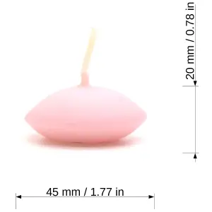 Floating Candles, Pack of 15, Unscented, Long Burning Time, Tealights Candles, Romantic Decoration Wedding Dinner Christmas (Pink)