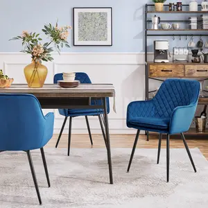  Upholstered Dining Chair (Set of 2) Blue