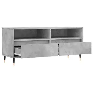 Berkfield TV Cabinet Concrete Grey 100x34.5x44.5 cm Engineered Wood