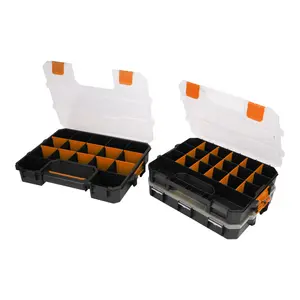 Magnusson Orange & transparent Compartment organiser case with 53 compartments