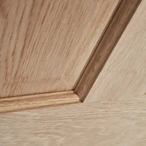 6 panel Unglazed Oak veneer Internal Timber Door, (H)1981mm (W)838mm (T)35mm