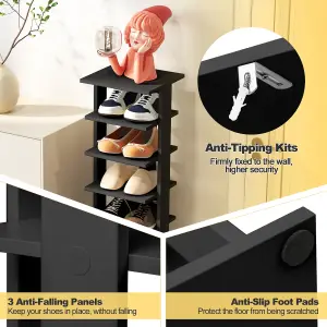 Costway 7-Tier Shoe Rack Hallway Shoe Storage Organizer Stand Bathroom Dispaly Shelf