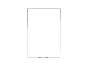 GoodHome Imandra Deep Gloss Grey Double Bathroom Wall cabinet (H)90cm (W)60cm