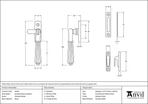 From The Anvil Polished Nickel Locking Hinton Fastener