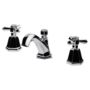 RAK Washington Polished Chrome Traditional 3 Hole Basin Mixer Tap