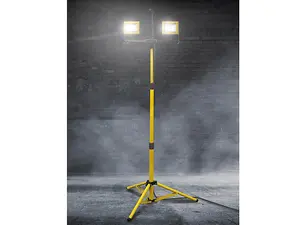 Faithfull Power Plus LED Twin Tripod Site Light 70W 110V