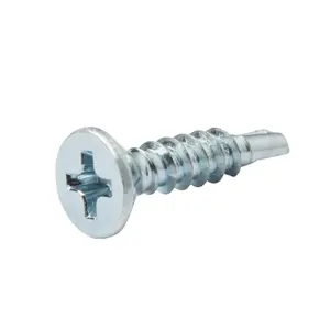 Diall Phillips Countersunk Zinc-plated Carbon steel (C1022) Self-drilling screw (Dia)3.5mm (L)16mm, Pack of 25