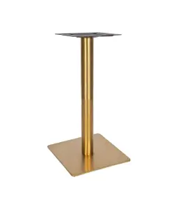 Zavon Brass Steel Large Square Table Base Poseur