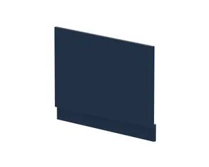 750mm Edge/Power Straight End Bath Panel & Plinth - Matt Midnight Blue