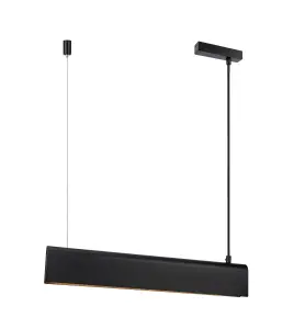 Nordlux Beau Bar Pendant Ceiling Light Black 2700K S14S