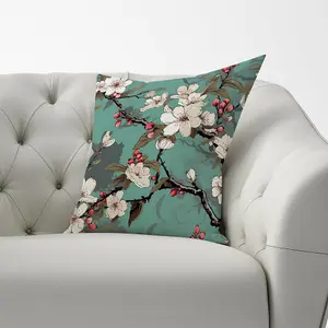 Pink Blossom Asian Design Cushions 33cm x 48cm