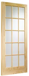 Internal Clear Pine SA77 Door with Clear Glass (15 Light)  - 1981 x 686 x 35mm (27")