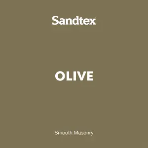 Sandtex Olive Matt Masonry paint, 5L Tub