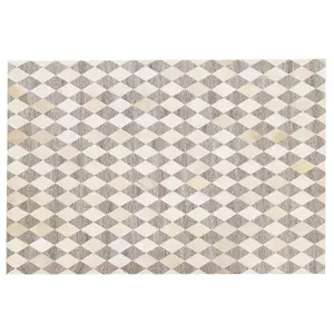 Cowhide Area Rug 160 x 230 cm Beige and Brown SESLICE