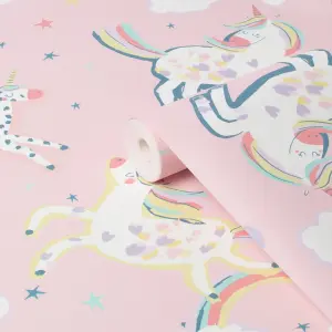 Next Party unicorn Pink Smooth Wallpaper