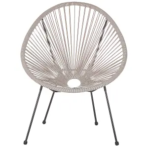 Garden Chair ACAPULCO II PE Rattan Light Grey