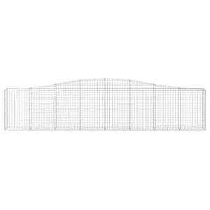 Berkfield Arched Gabion Baskets 9 pcs 400x30x80/100 cm Galvanised Iron