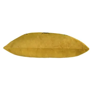 Evans Lichfield Gold Bee Rectangular Velvet Feather Rich Cushion