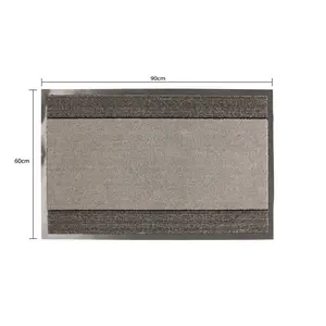 Miracle Barrier Doormat Grey / 0.65cm H x 60cm W x 90cm L