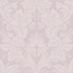 Laura Ashley Martigues Sugared violet Damask Smooth Wallpaper Sample