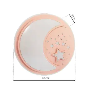 Milagro Note 48CM Pink LED Wall Or Ceiling Lamp With Remote Control Allowing Perfect Colour Temperature and Brightness