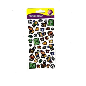 Purple Peach Football Sticker Sheet Multicoloured (One Size)