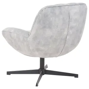 Chair with Footstool LIA with Footstool Velvet Light Grey