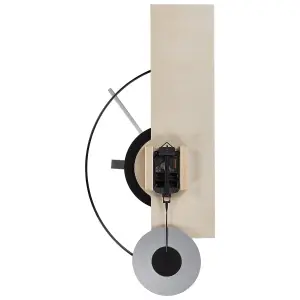 Beliani Modern Wall Clock CEVINS Metal Beige