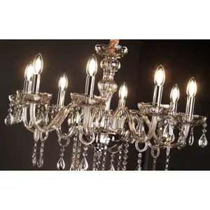 Luminosa Linda 8 Light Multi Arm Chandelier, Amber