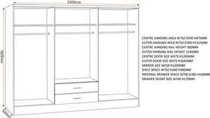 Cascio 6 Door Wardrobe Zipcode Design Finish: Brown