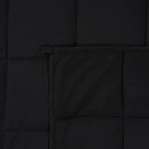 Brentfords Supersoft Weighted 6kg Blanket, Black - 125 x 150cm