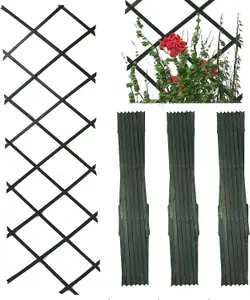 DIVCHI Wooden Trellis Expandable Garden Wall Trellis For Climbing Plants Decoration & Plants Partitioning  Pack Of 3 180cm x 30cm