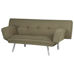 Beliani Modern Sofa Bed BRISTOL Olive Green