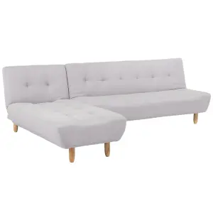 Right-Hand Corner Sofa ALSTEN Light Grey Fabric Right Hand