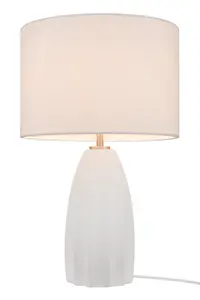 GoodHome Lytham Straight Cream Table lamp